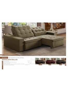 SOFA RETRATIL E RECLINAVEL DALLAS